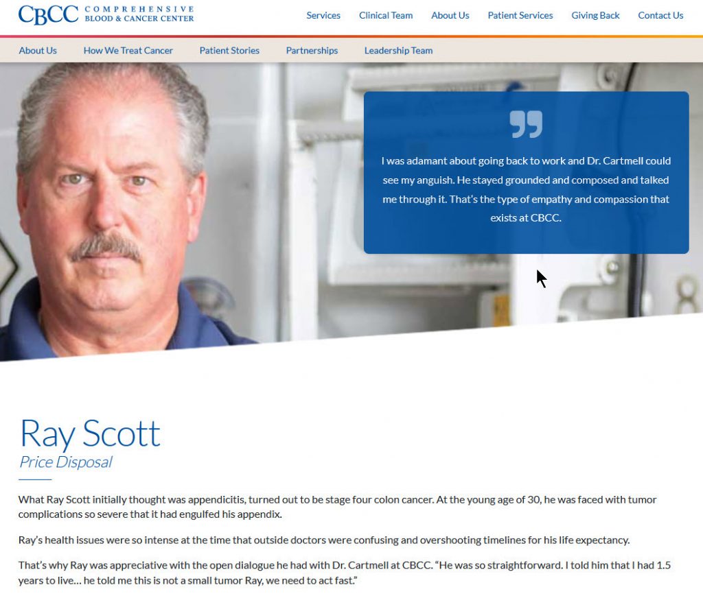Ray Scott page on CBCC website